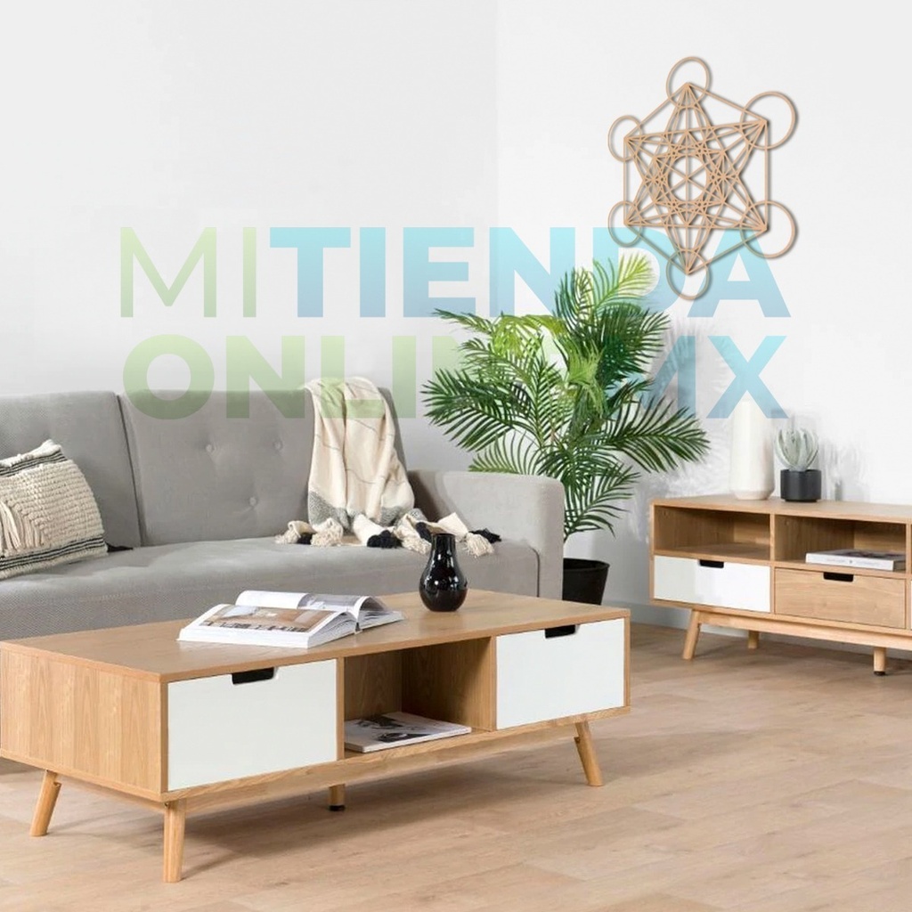 Cuadro Cubo Metatron Deco Muro Pared Decoración 70 Cm