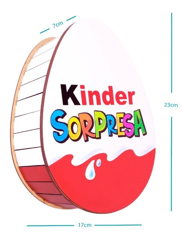 Caja Huevito Sorpresa En Mdf Impresión Directa Pack 5 Pzs