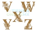 Letras Mdf Flores Corte Laser 40 Cm 3mm (pack 6)