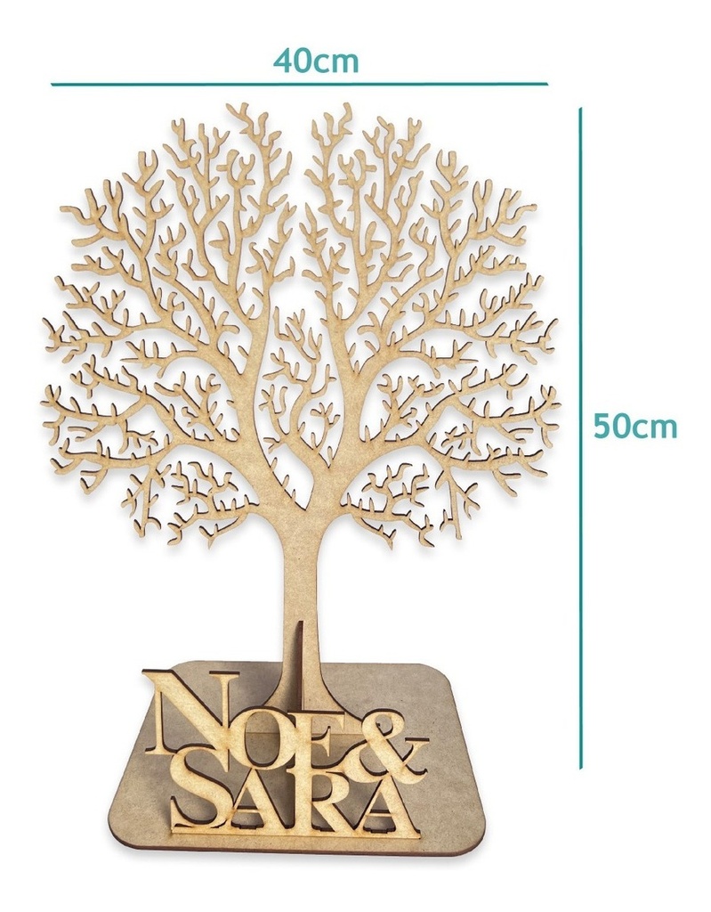 Kit Decoración Boda Arbol Cuadros Numero Mesa Caja Sobres