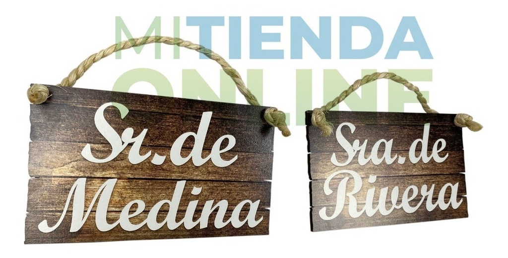 Dos Letrero Pajes Boda Decoración Personalizado - 20 X 12 Cm