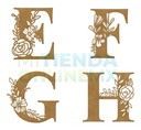 Letras Mdf Flores Corte Laser 40 Cm 3mm