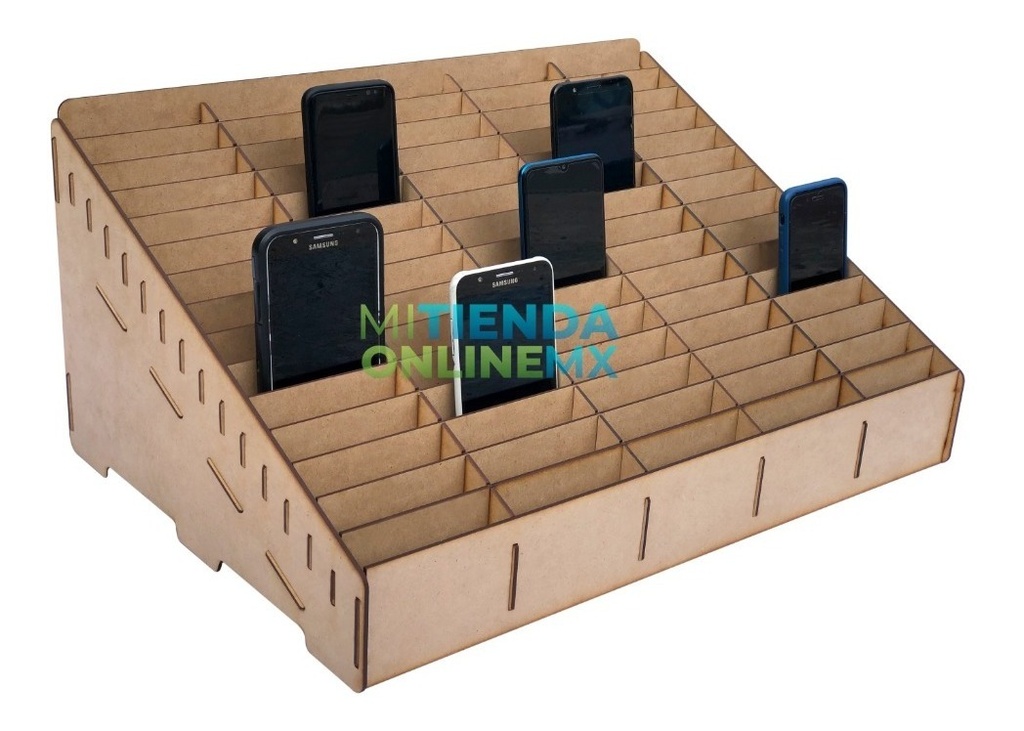 Caja Organizador Exhibidor Mdf 75 Teléfono Celular