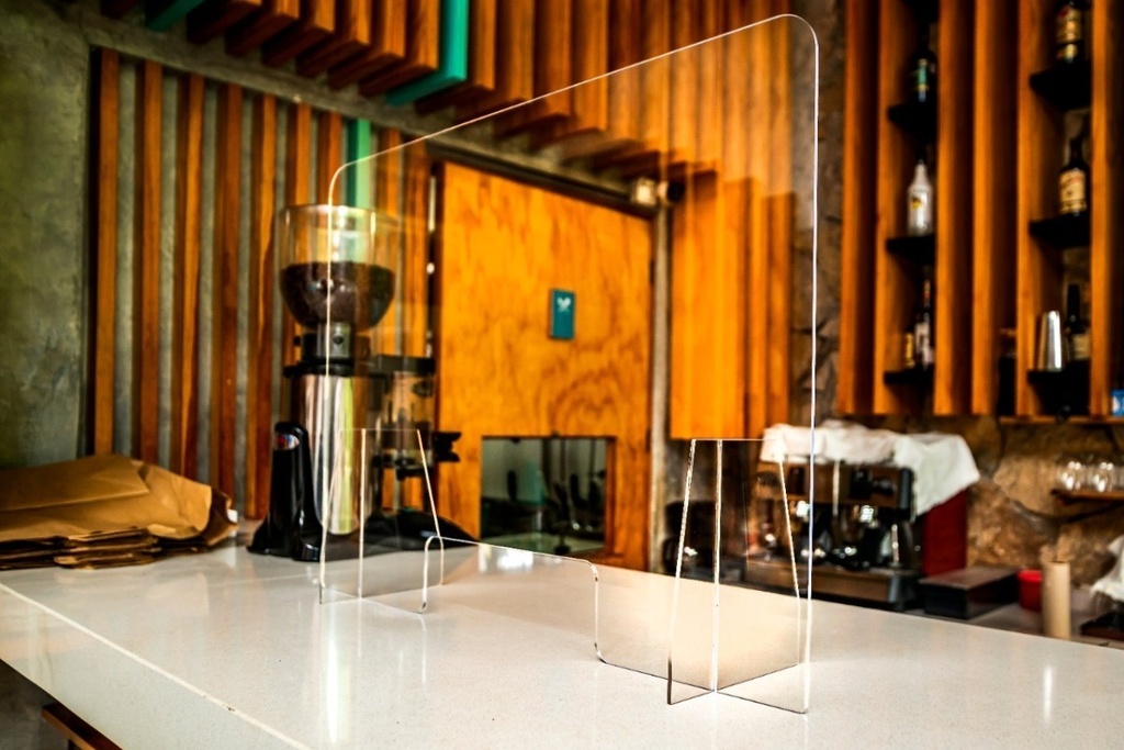 Mampara Protección Anticontagios. 120x90 Cm. Grosor 3 Mm