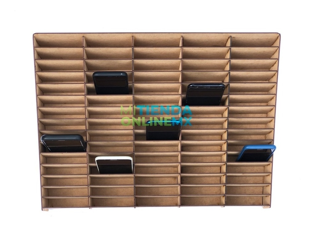 Caja Organizador Exhibidor Mdf 75 Teléfono Celular