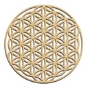 Geometría Sagrada 15 Cm X 15 Cm Mdf3mm Mandalas Natural 7pz