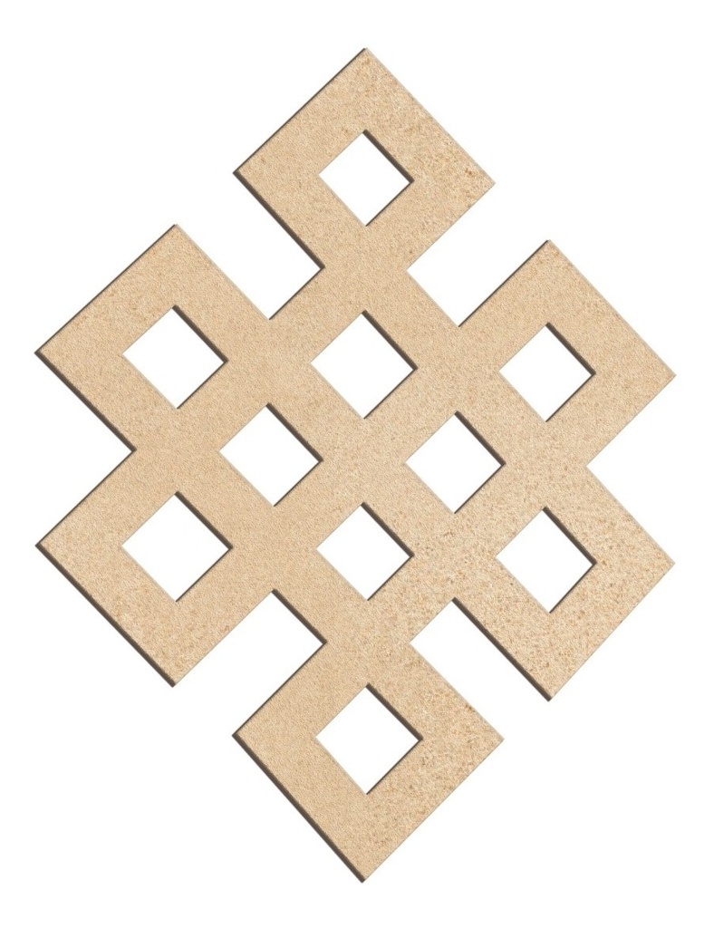 Geometría Sagrada 15 Cm X 15 Cm Mdf3mm Mandalas Natural 7pz