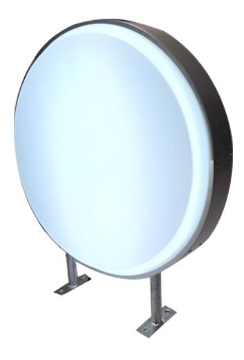 Caja De Luz Anuncio Luminoso Led Circular 50cm Personalizado