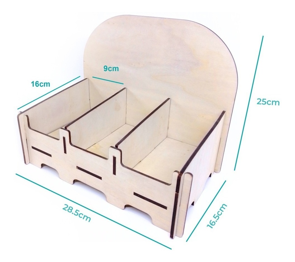 Organizador Expositor Exhibidor Multiusos Triplay  M01