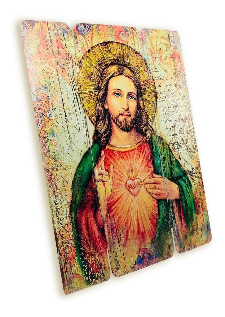 Cuadro Santo Jesucristo Impresión Directa Mdf 30x25cm
