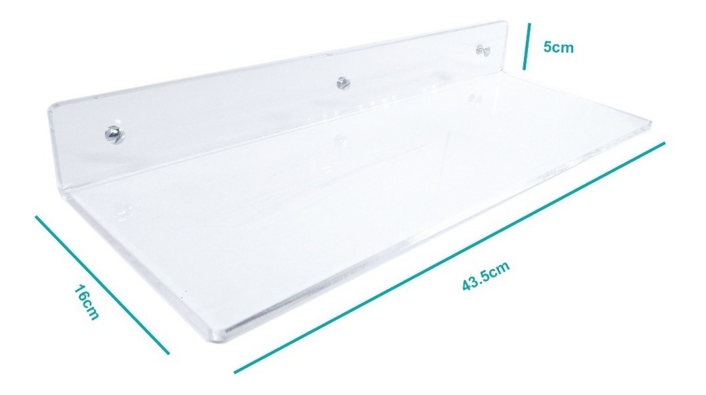 Repisa Estante Flotante De Acrílico 6mm Para Pared