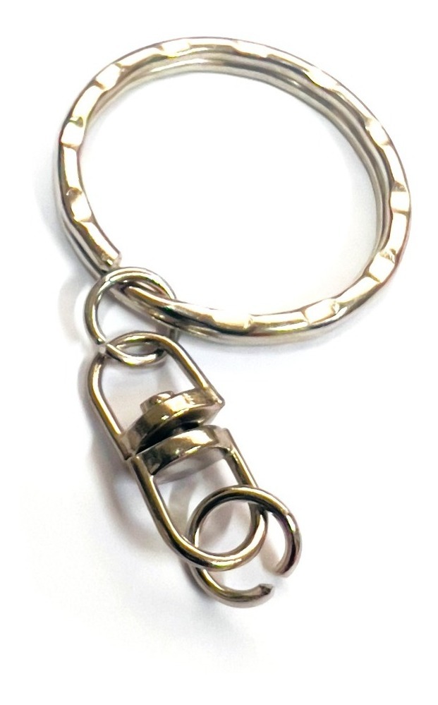 Llavero Herraje Giratorio Argolla Color Plata  1000 Piezas