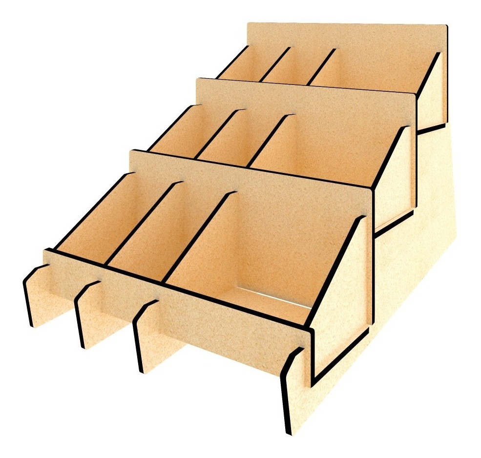 Organizador Expositor Exhibidor Multiusos Mdf 3mm M02