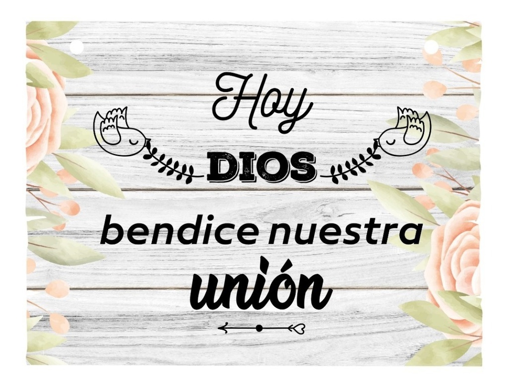 Letrero Cuadro Paje Boda Decoración 40x30cm  P01