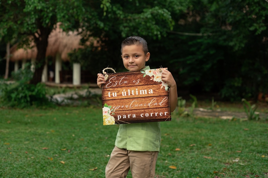 Letrero Cuadro Paje Boda Decoración 40x30cm  P08