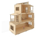 Casa Moderna De Muñecas Pequeñas  En Mdf 
