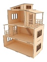 Casa Moderna De Muñecas Pequeñas  En Mdf 