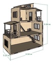 Casa Moderna De Muñecas Pequeñas  En Mdf 