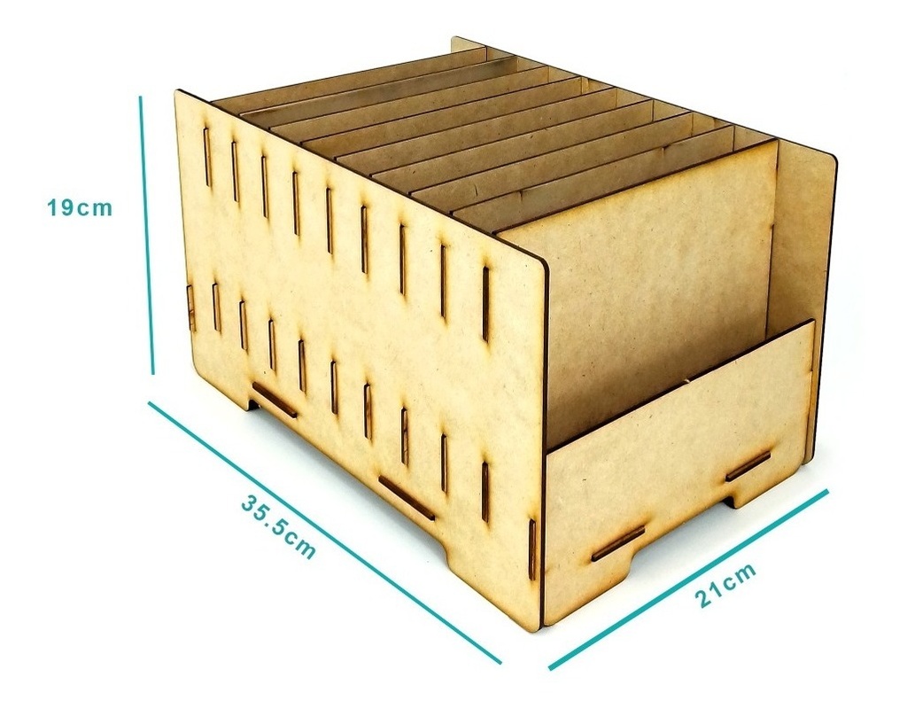 Caja Organizador Exhibidor Mdf Para 10 Tablet