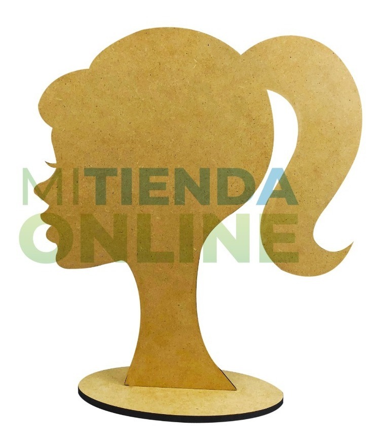 Centro De Mesa Barbie Mdf Moños Princesa Exhibidor 10 Piezas