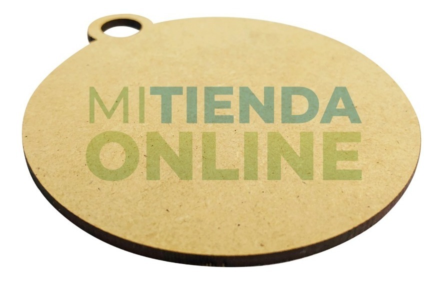 Llavero Identificador Redondo Mdf 8 Cm