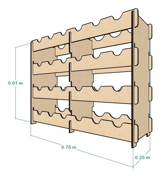 Cavas, Soporte Para Botellas De Vino Para 24 Botellas