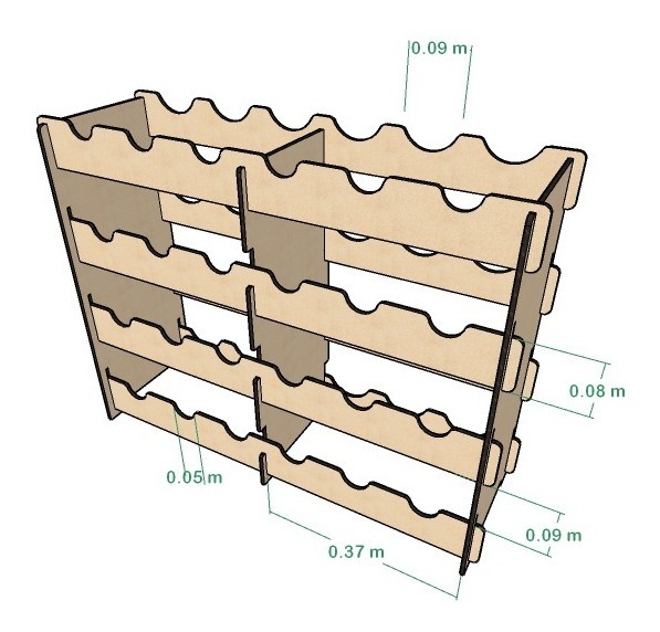 Cavas, Soporte Para Botellas De Vino Para 24 Botellas