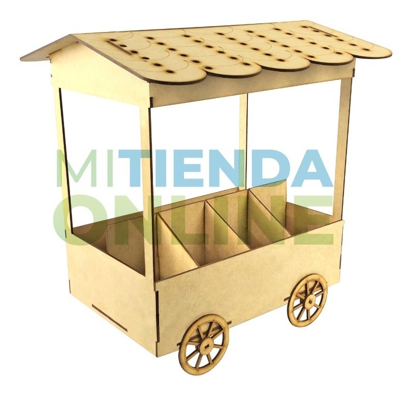 Carrito Dulces Candy Bar Centro De Mesa Bautizo Xv´s