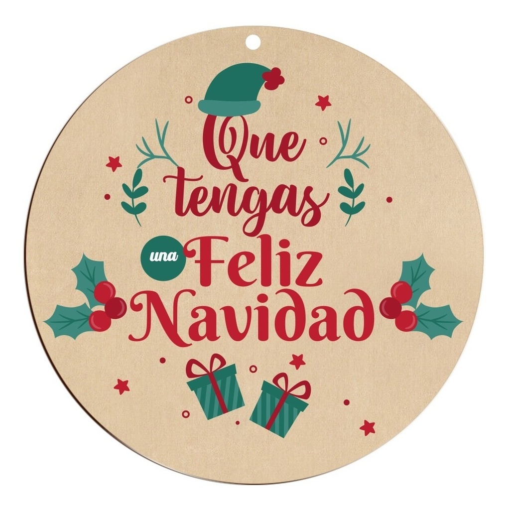 Corona Navidad  Para Puerta Artesanal 30 Cm 