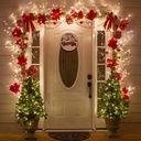 Corona Navidad  Para Puerta Artesanal 25 Cm 