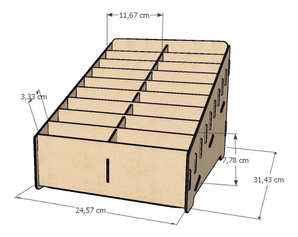 Caja Organizador Exhibidor Para 27 Disco Duro 2.5 