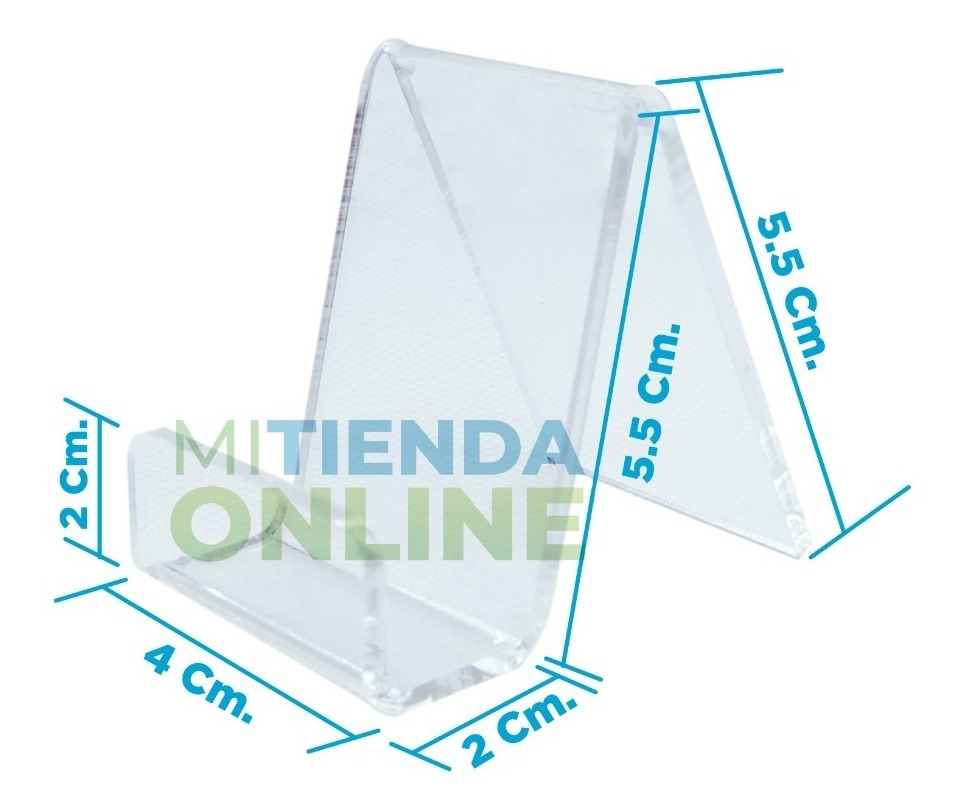 Exhibidor Celular Acrílico - 3mm - 4x5.5 Cm (pack De 50)