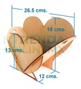 Regalo Dulcero Florero Corazón San Valentín Mdf - Pack 15