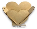 Regalo Dulcero Florero Corazón San Valentín Mdf - Pack 15