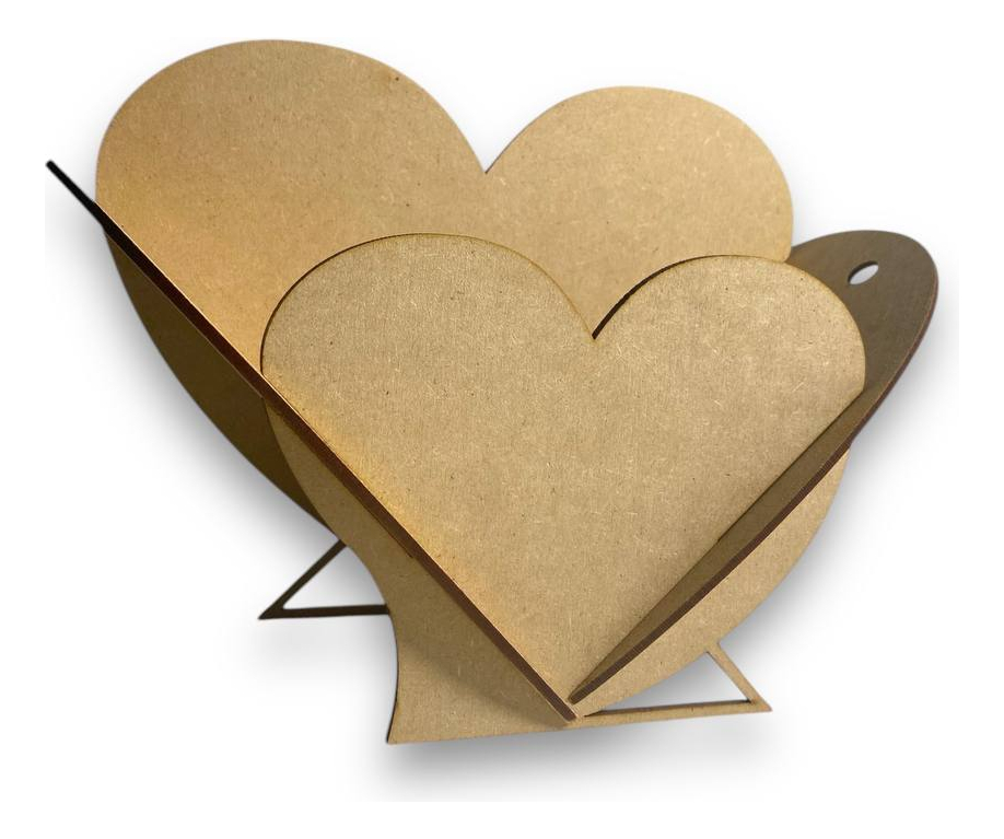 Regalo Dulcero Florero Corazón San Valentín Mdf - Pack 15