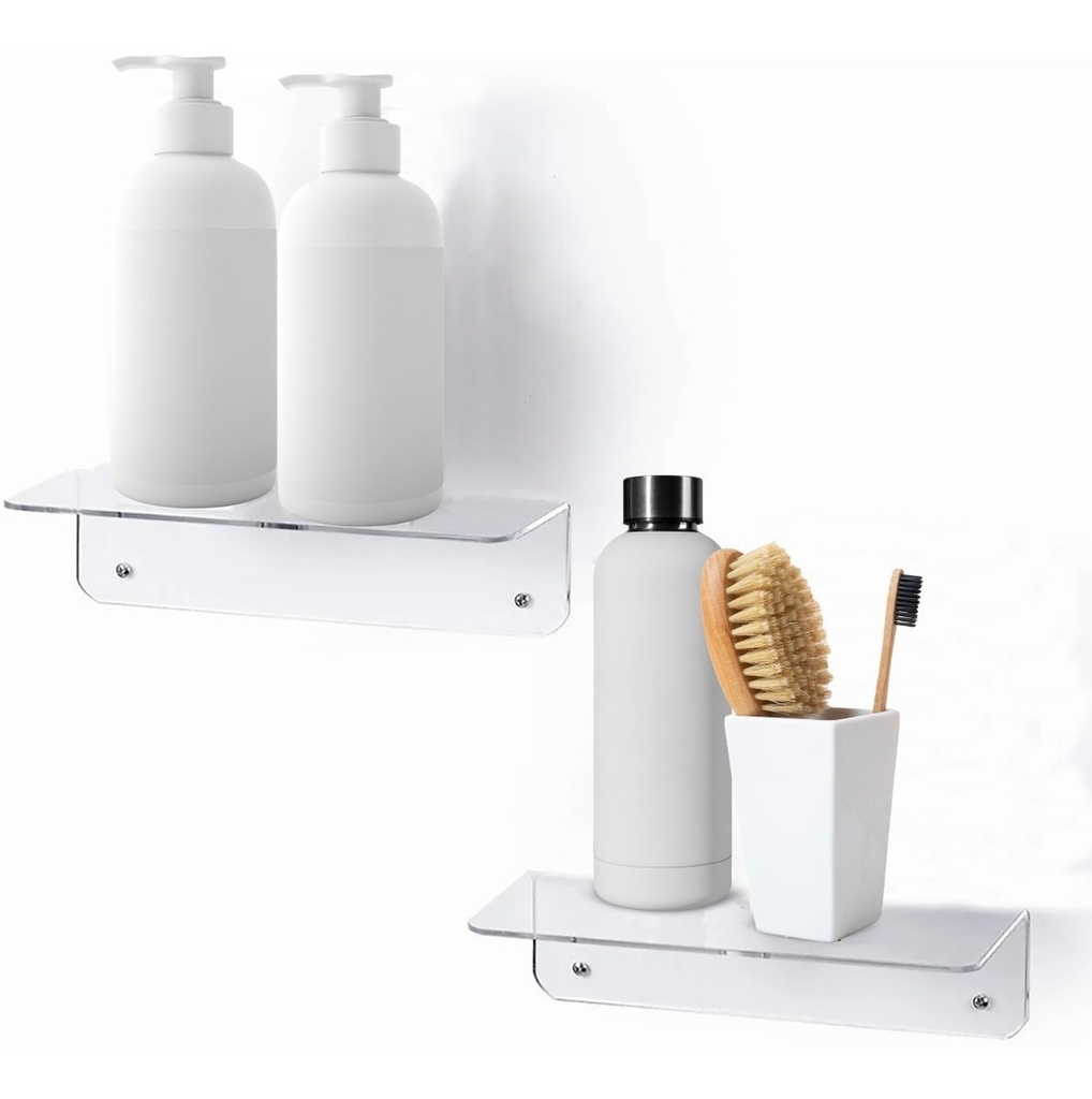 Dos Repisas Flotantes Acrílico 3mm 23 Cm Largo 10 Cm Ancho