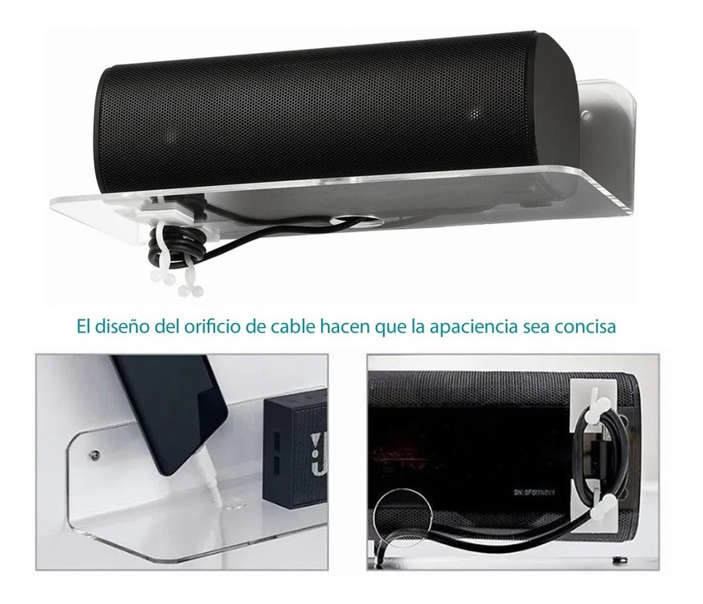 Dos Repisas Flotantes Acrílico 3mm 23 Cm Largo 10 Cm Ancho