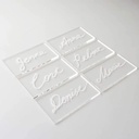 20 Tarjetas De Asiento De Acrílico Para Bodas
