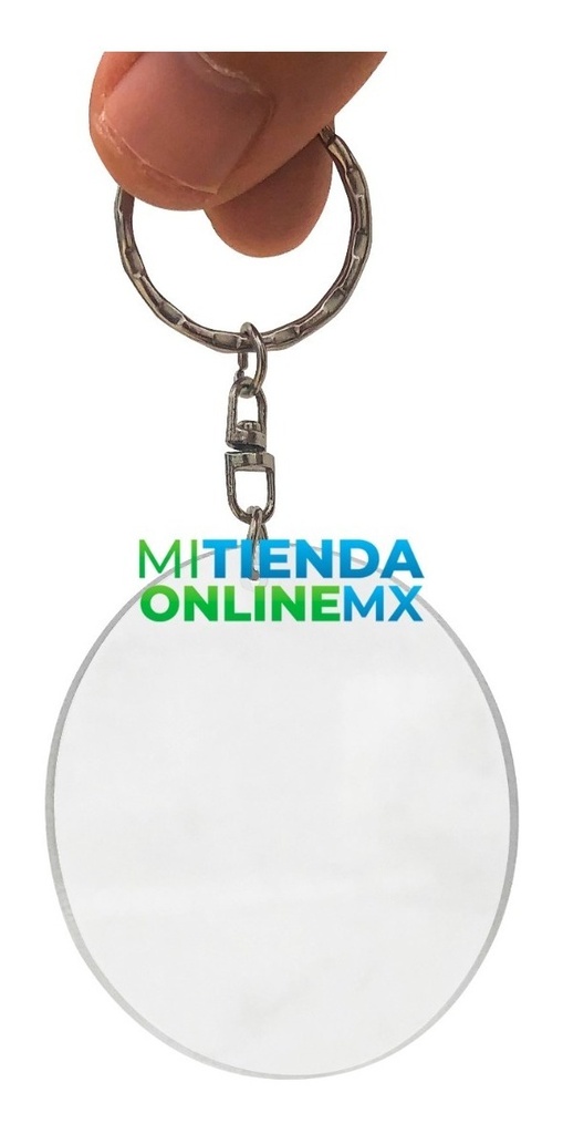 Llaveros Acrílico Blanco Redondo  5cm Diámetro Pack 100 