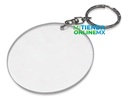 Llaveros Acrílico Blanco Redondo  5cm Diámetro Pack 100 