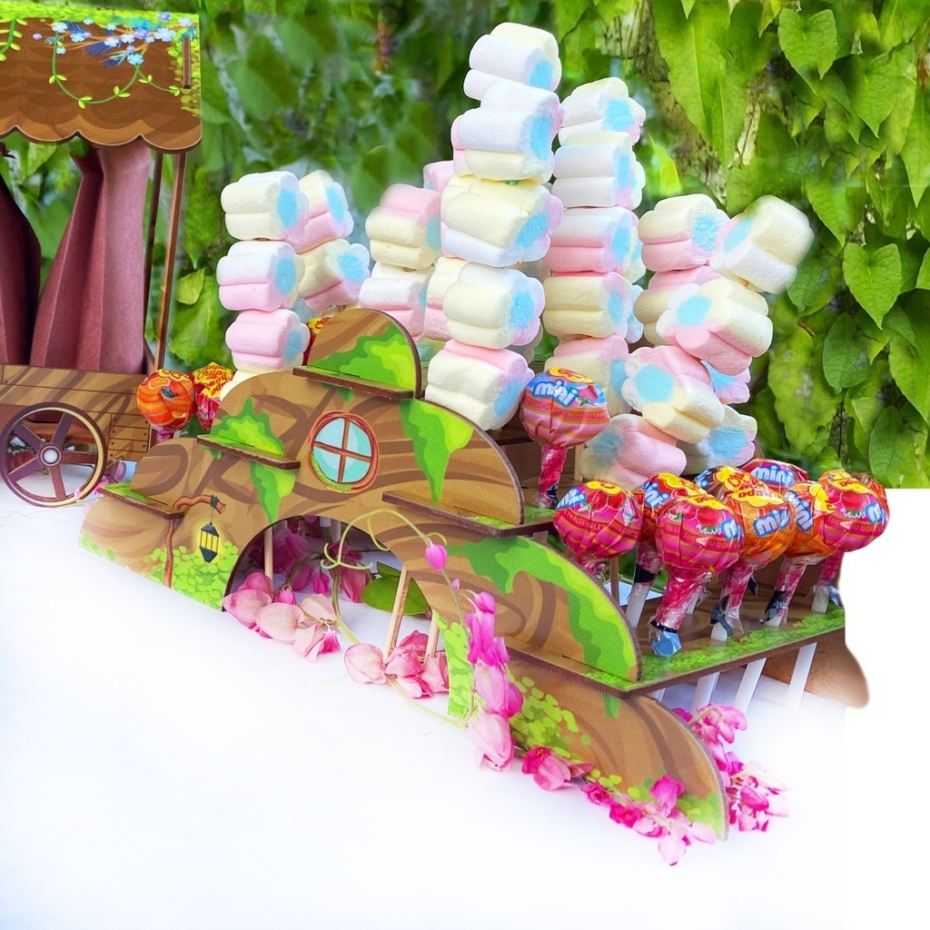 Kit Mesa Dulces Candybar Mini En Mdf Impreso Alta Calidad M1