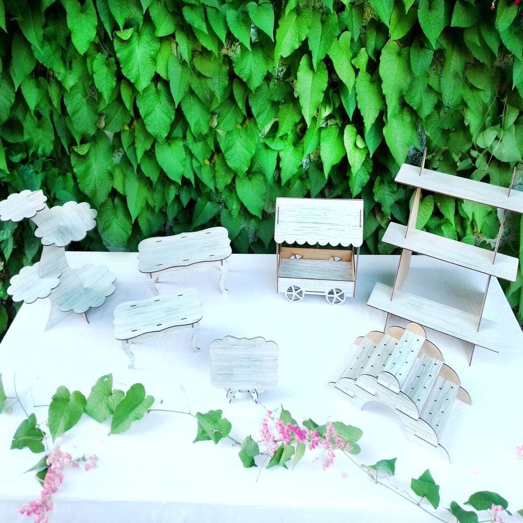 Kit Mesa Dulces Candybar Mini En Mdf Impreso Alta Calidad M2