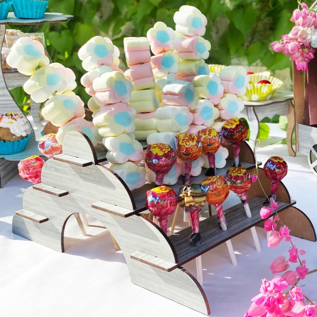 Kit Mesa Dulces Candybar Mini En Mdf Impreso Alta Calidad M2