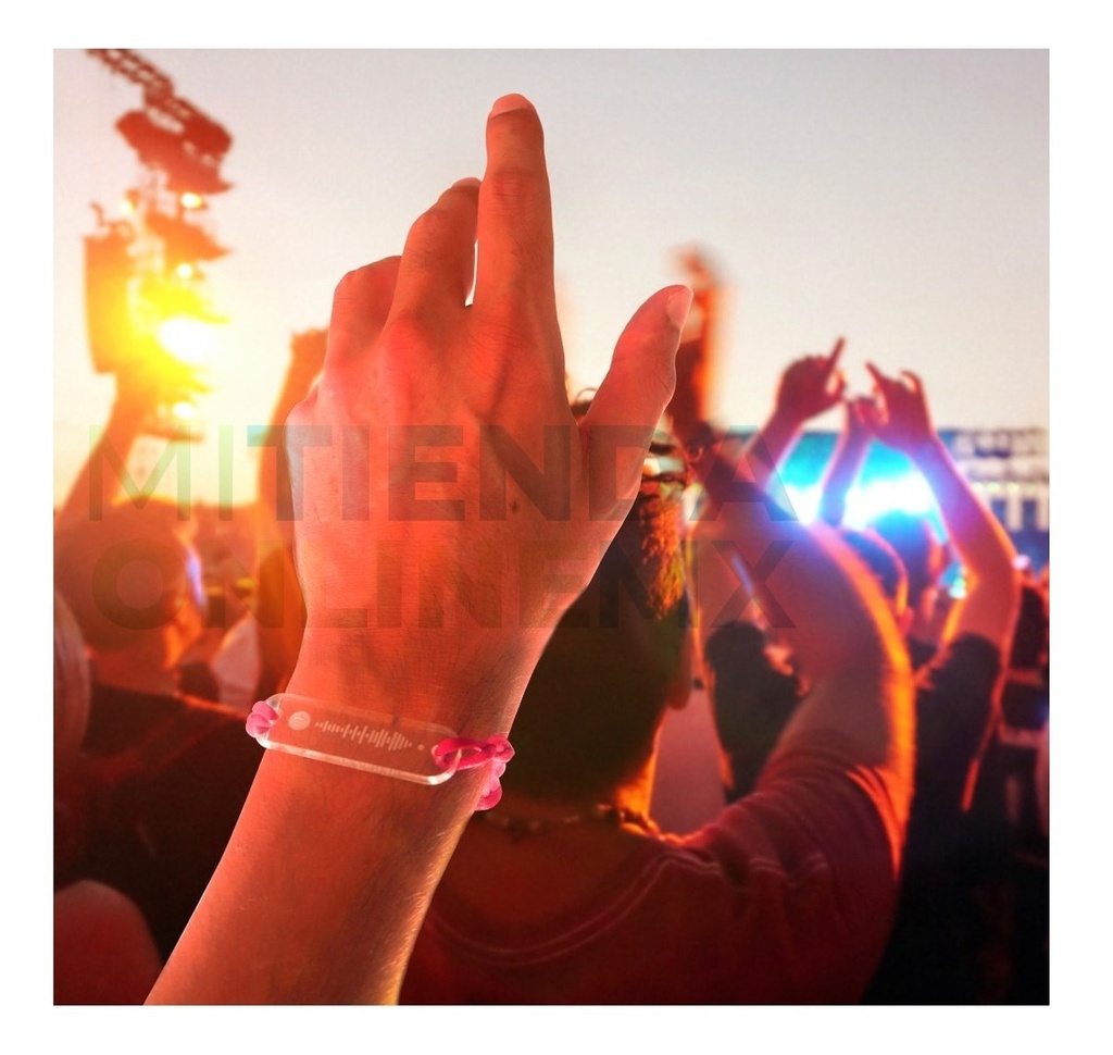 Pulsera Spotify Acrilico Código Personalizado - Pack 150