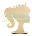 Centro De Mesa Cabeza Barbie Princesa Moño Mdf - Pack 15
