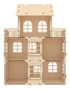 Casa Penthouse 3 Pisos Para Muñecas Clasicas 29cm Mdf