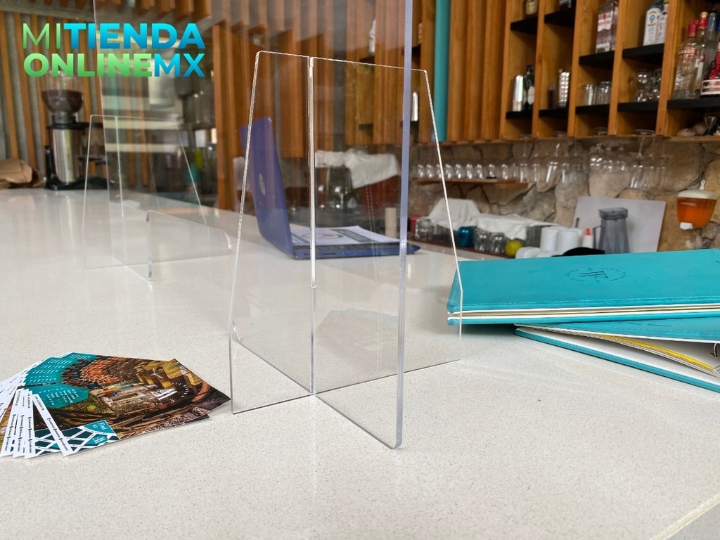 Mampara Protección Anticontagios. 100x75 Cm. Grosor 3 Mm