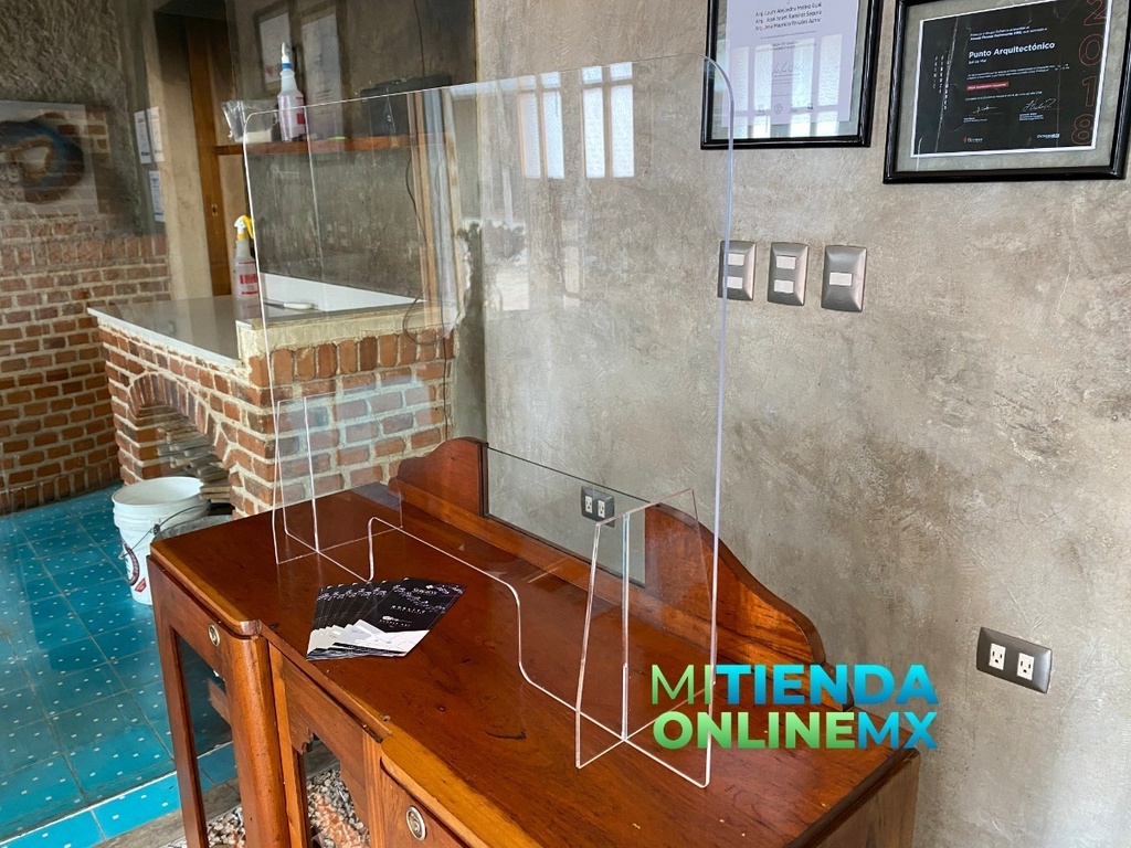 Mampara Protección Anticontagios. 100x75 Cm. Grosor 3 Mm