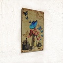 Cuadro Decorativo Vintage Hogar Oficina Mariposa Azul 40x60