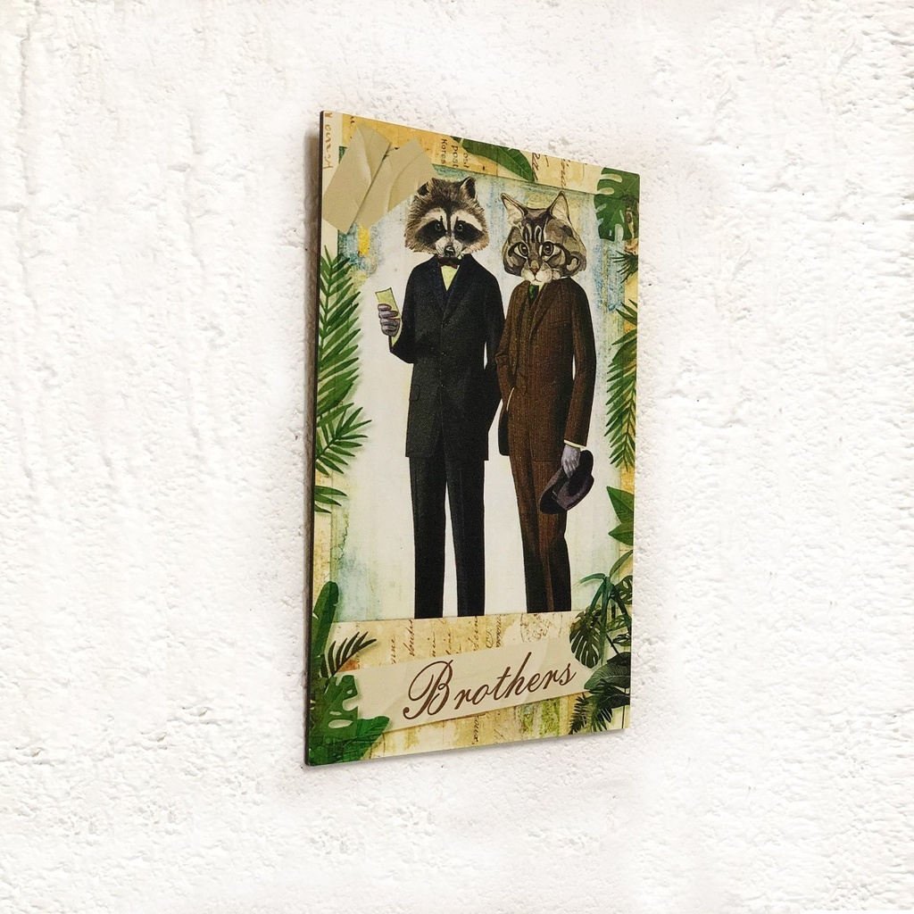 Cuadro Decorativo Vintage Hogar Oficina Brothers 51x77